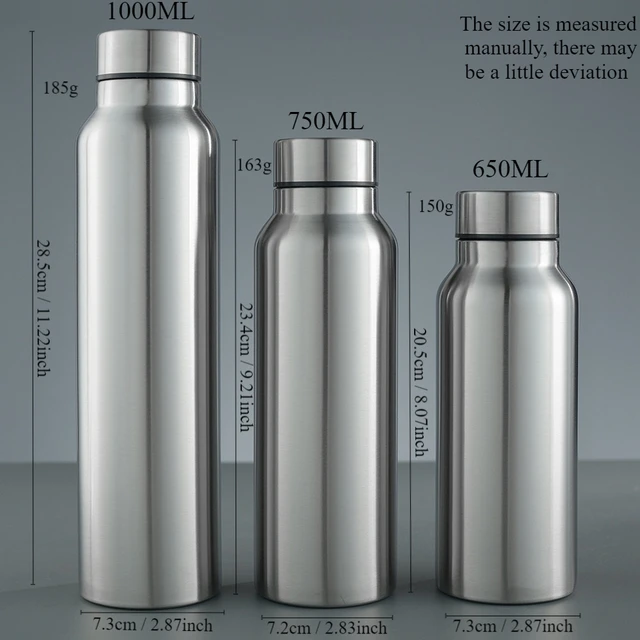 Stainless Steel Metal Water Bottle 33ozSports Water Bottle Single Wall Cold Water Bottle Reusable Leakproof Stainless Steel 6