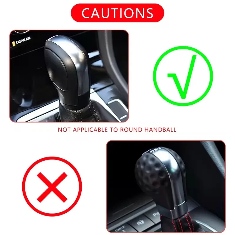 4PCS Chrome Matte Leather Shift Knob Gear Side Cover with DSG Emblem