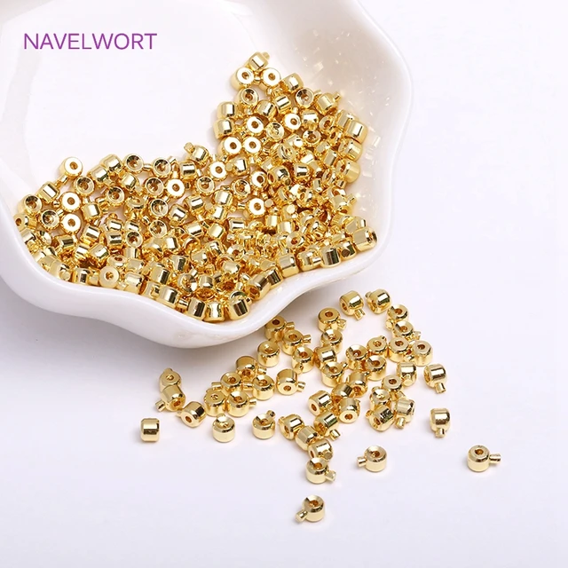 Wholesale 2.5mm Crimp Beads 18K Gold Plated Crimp End Beads For Jewelry  Making Supplies