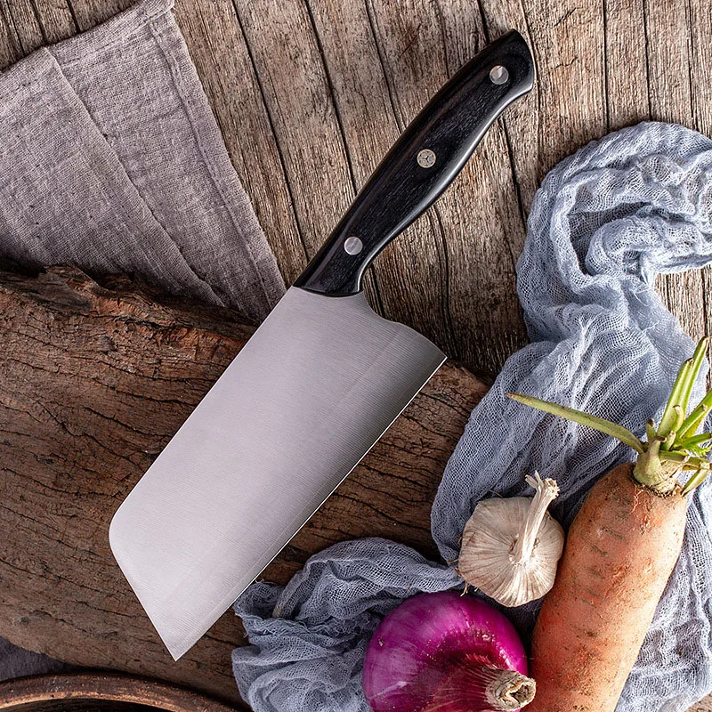 

9Cr18Mov Stainless Steel Chinese Cleaver Chopping Kitchen Knife Chef Butcher Knives Fish Meat Vegetables Cutlery Cooking Tools