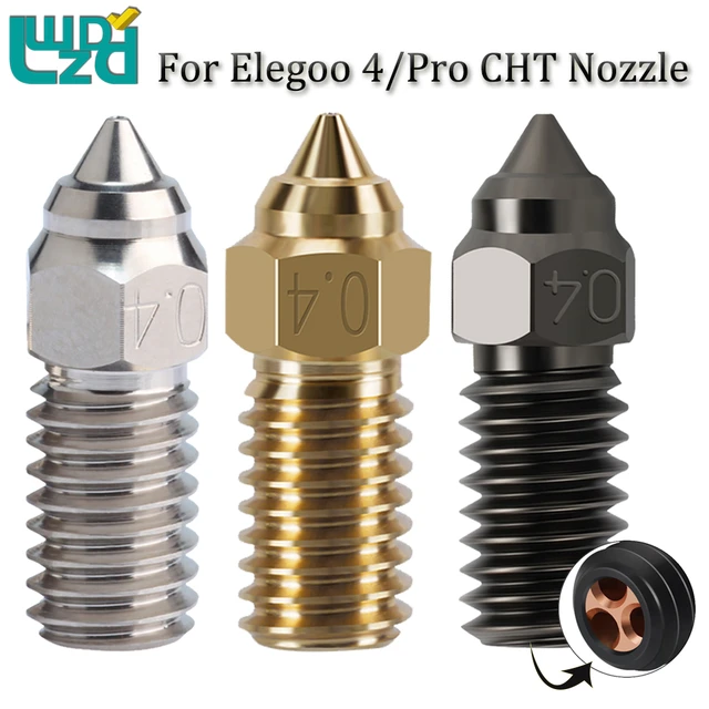 For ELEGOO Neptune 4 Nozzle Hardened/Stainless Steel/Brass High-Speed  Nozzle For Elegoo Neptune 4 pro CHT Nozzle 0.4mm 0.6mm - AliExpress