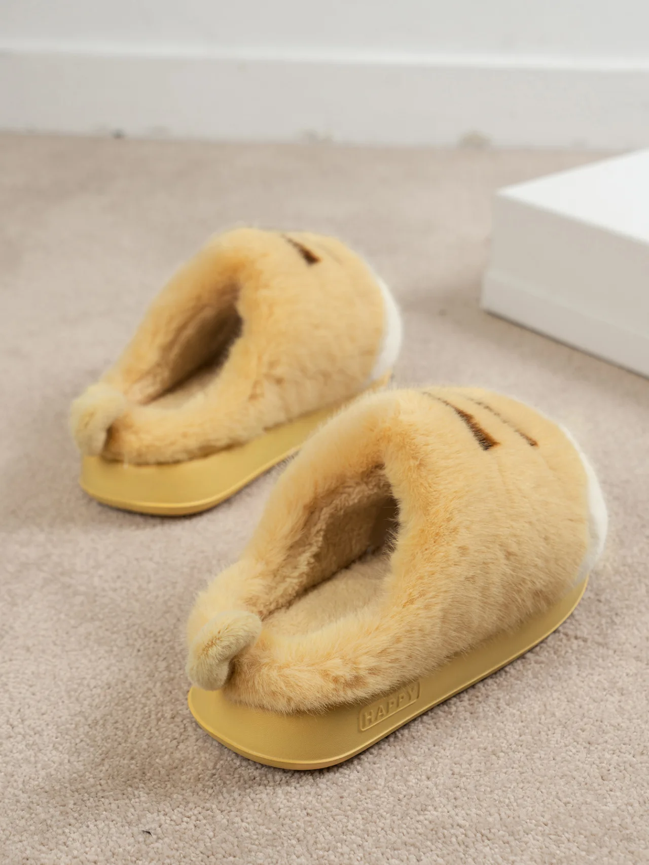 Neue Kitty Claw Furry Loafers Damen Flauschige Slip-On Mules Schuhe Gefütterte Winter Warme Plüsch Hausschuhe Unisex Katzenfuß-Schuhe – Detail 8