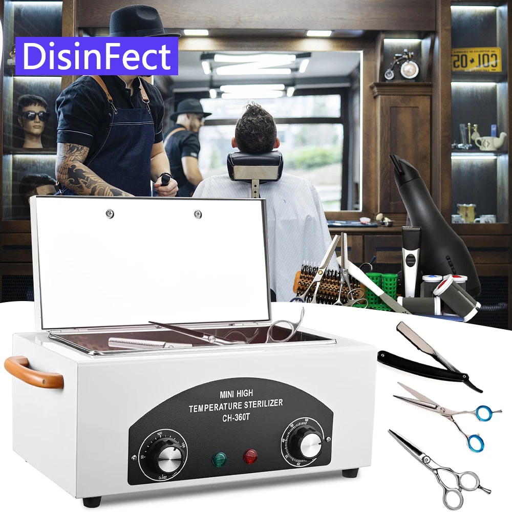 300W Nail Tool High Temperature Cleaning Box 1.5L With Timer Dry Heat Sterilizer For Sundry Beauty Hair Metal Tools With Handle 1