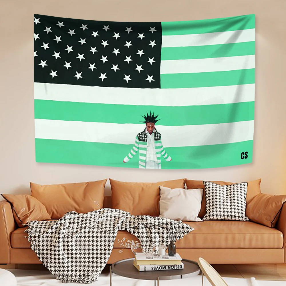 Hip Hop Singer Lil Uzi Tapestry Wall Hanging Home Decoration Bedroom Dormitory Background Cloth Music Album Cover tapestry decor