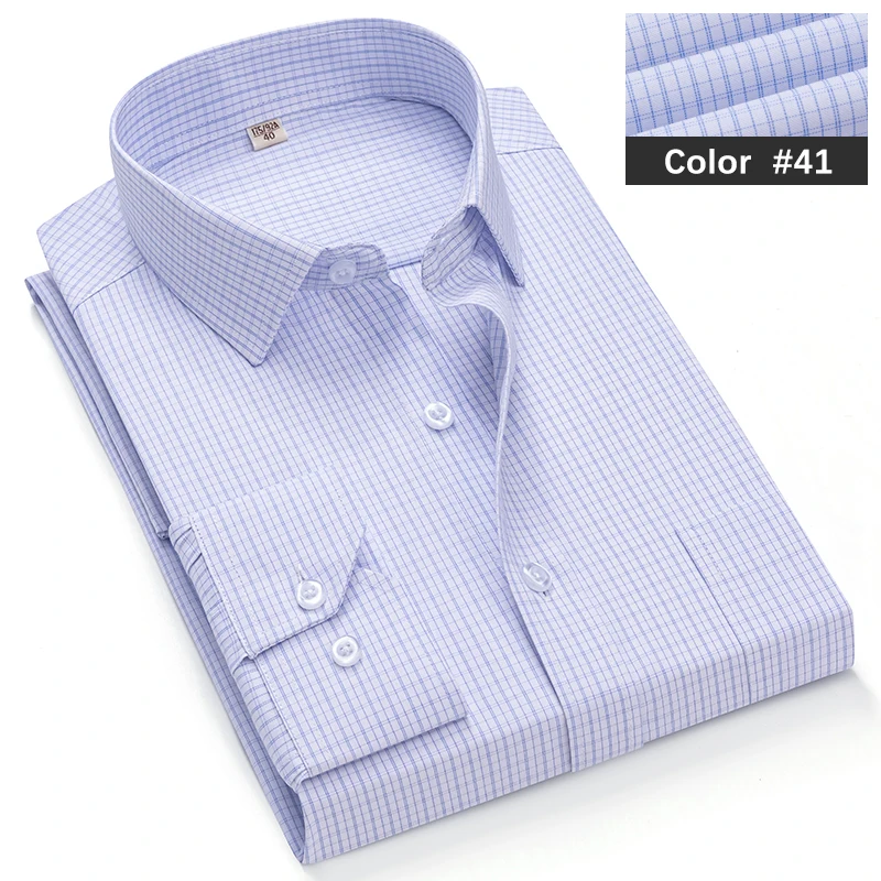 Men's Classic Blue Striped Long Sleeve Casual Shirt