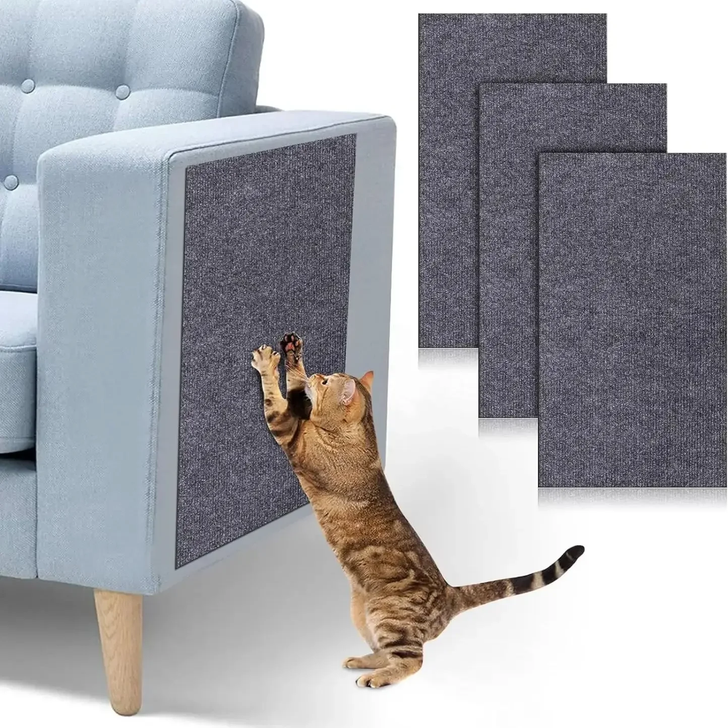 Cat Scratcher Cats Scratcher Pad Board Protection Trimmable Self-adhesive Carpet Corner Wall DIY Cat Scratch Mat Sofa Protector