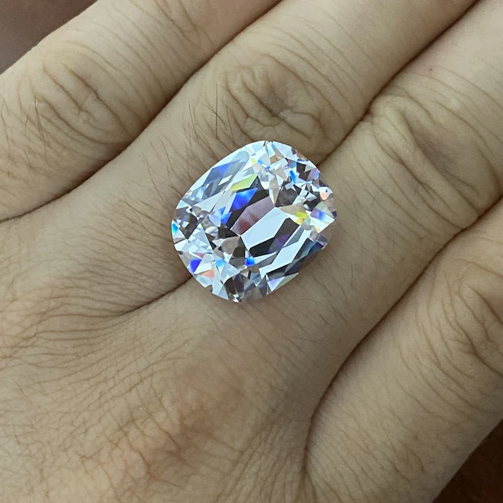 15x18mm Zircon Stone Cushion Cut Cubic Zirconia 6A Quality White CZ Gemstones