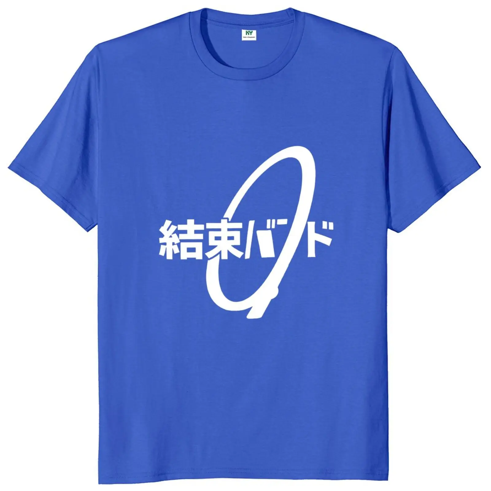 Trytytka kanji hiragana Kessoku zespół Rocker Band T Shirt 100% bawełna ue rozmiar topy Tee