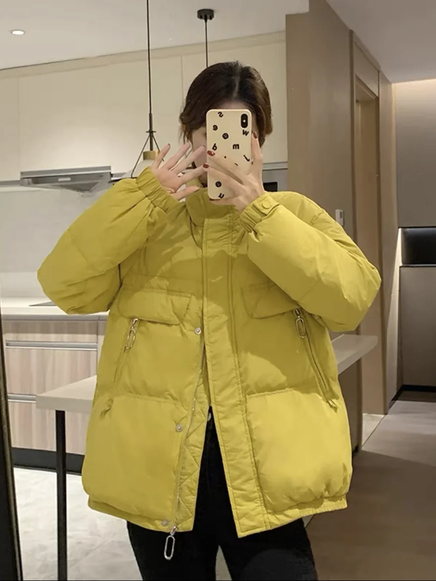 

2023 New Arrival Winter and Autumn Women Long Sleeve Warm White Duck Down Jackets Fashion Casual Stand Collar Coats X31