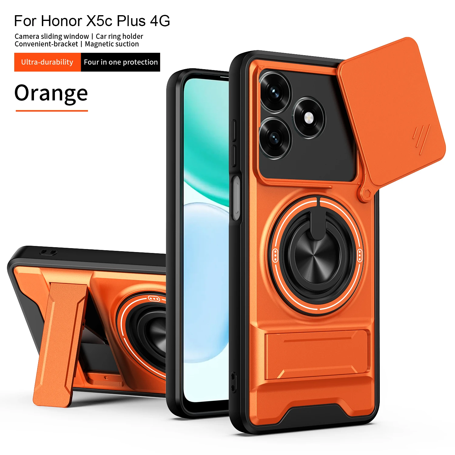Military Armor Magnetic Phone Case with Camera Protection