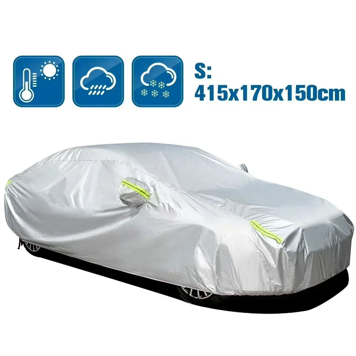 Cubierta Completa Impermeable Para Coche Sedán Tamaño