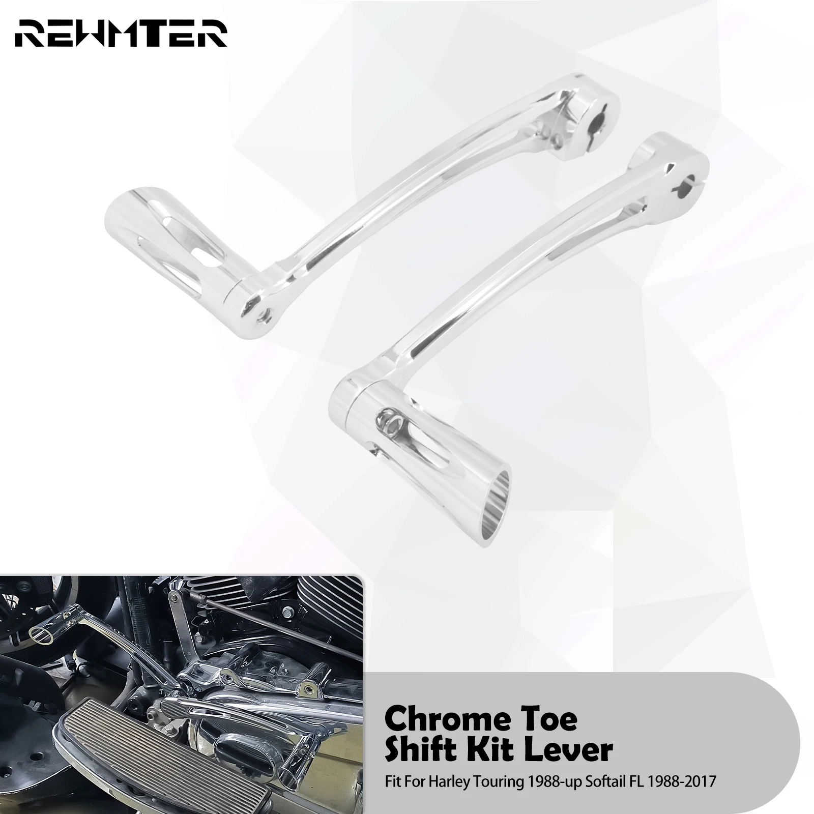 

Motorcycle Heel Toe Shift Lever CNC Chrome Shifter Pegs For Harley Touring Electra Glide FLHR 88-Up Softail FL Fatboy FLHC 86-17