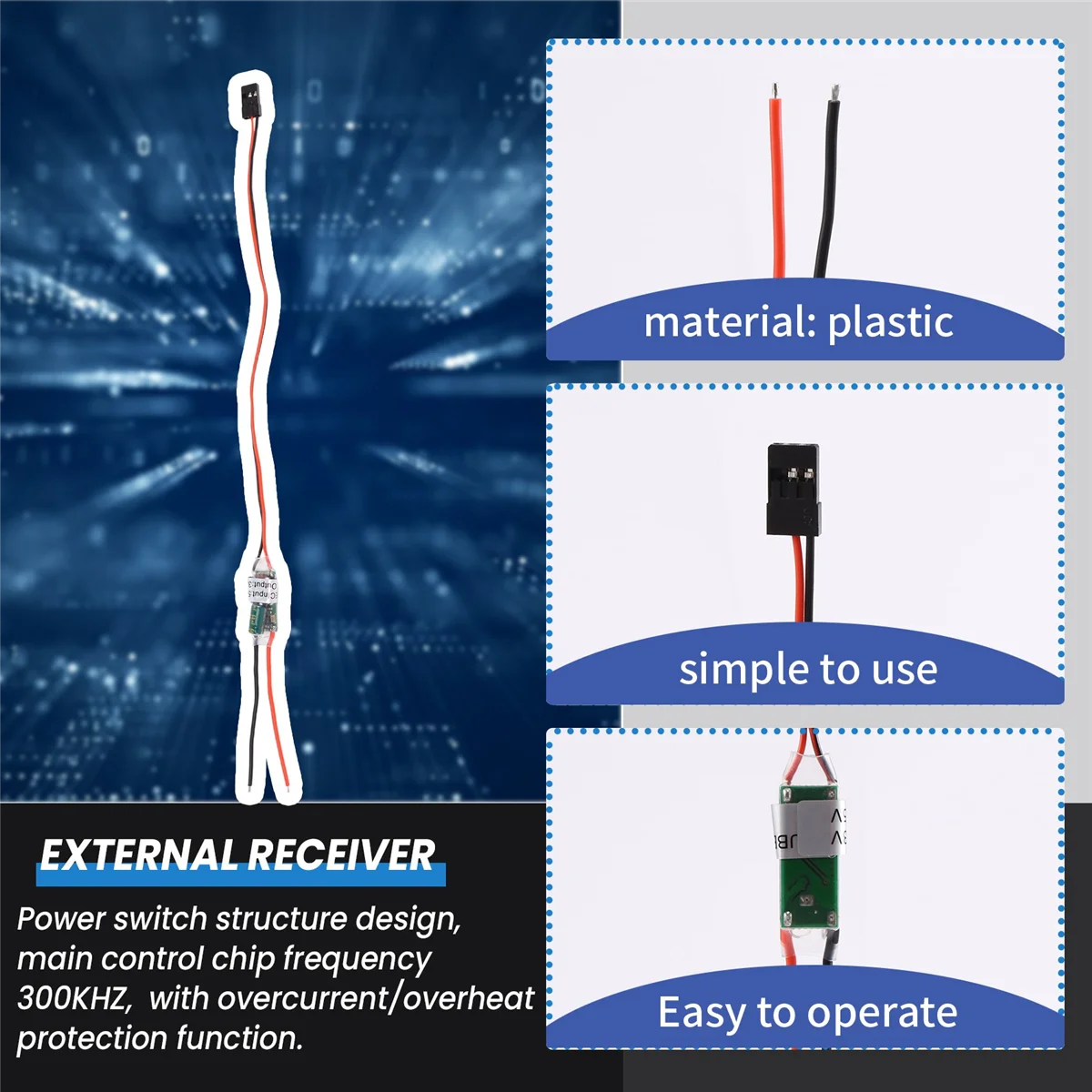 B03B-Receiver Power Supply 5V/3A Brushless ESC External Type BEC UBEC Support 2-6S
