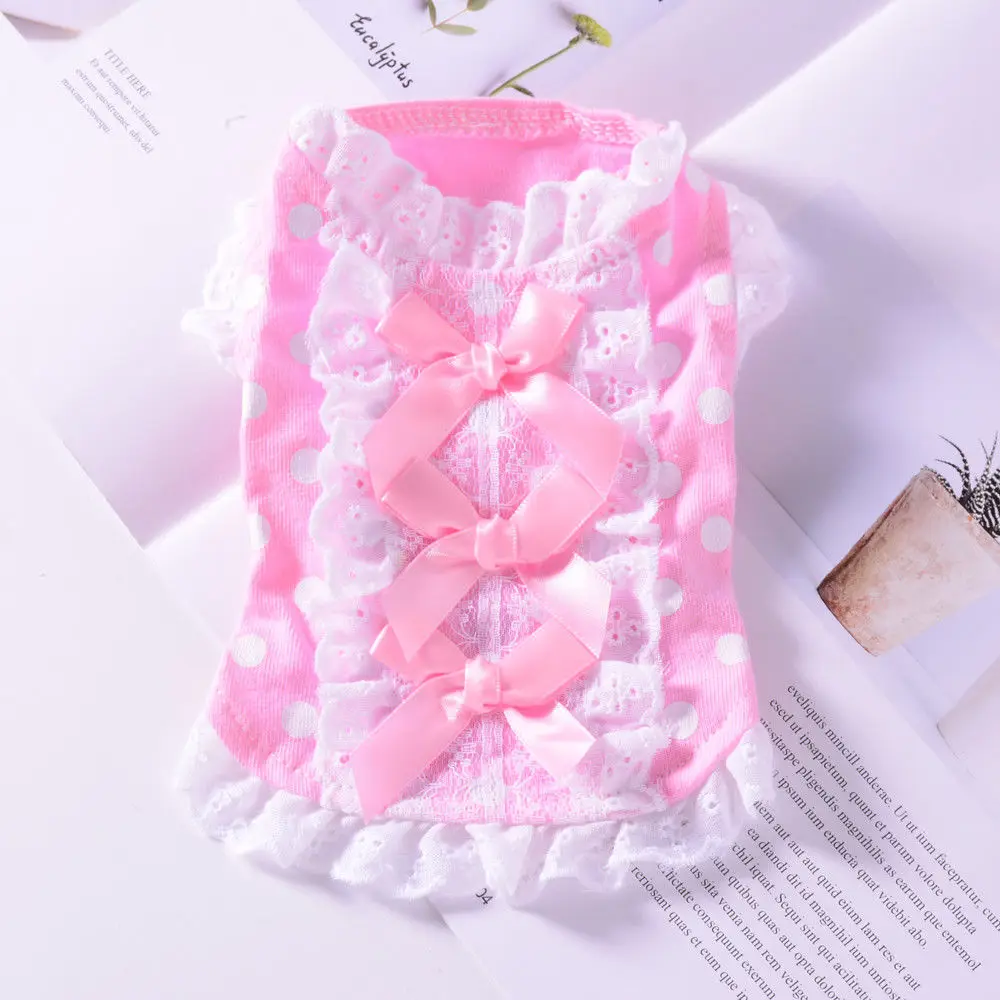 Girl Teacup Chihuahua Small Dog Clothes Skirt Puppy Dress Shirt Pet Pajamas Size XXSmall XXXS for Yorkie Cat Maltese