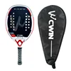 Cwin 2025 Beach Tennis 3K Full Carbon Fiber Rude Face Feminino Raquete Beach Tennis Carbon Frame Professional Masculina