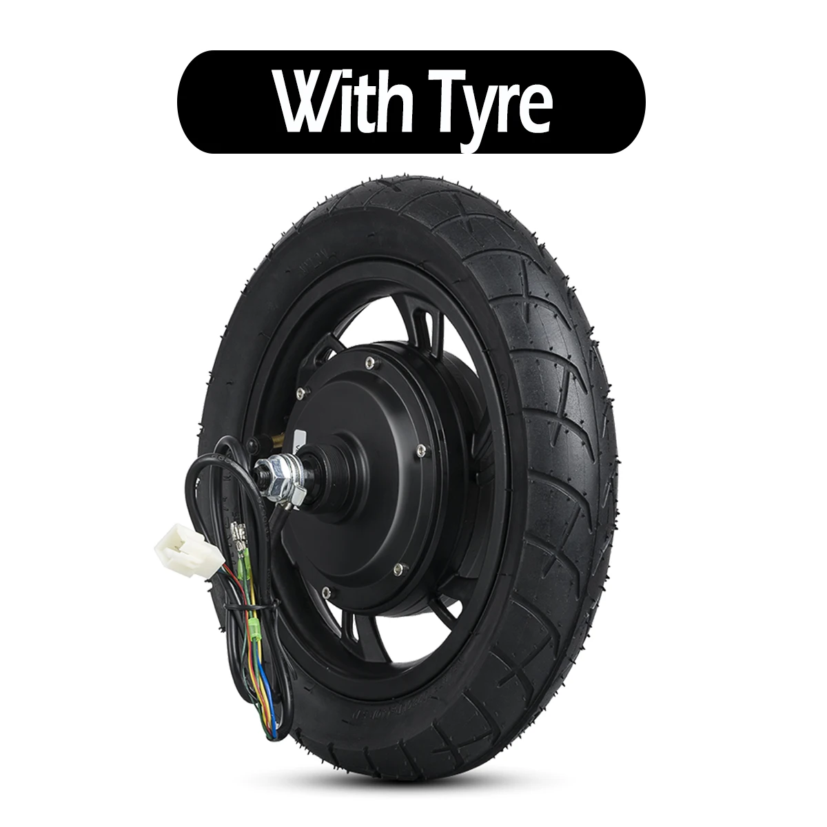 電動自転車用ディスクブレーキ付きブラシレスモーター後輪,12インチ