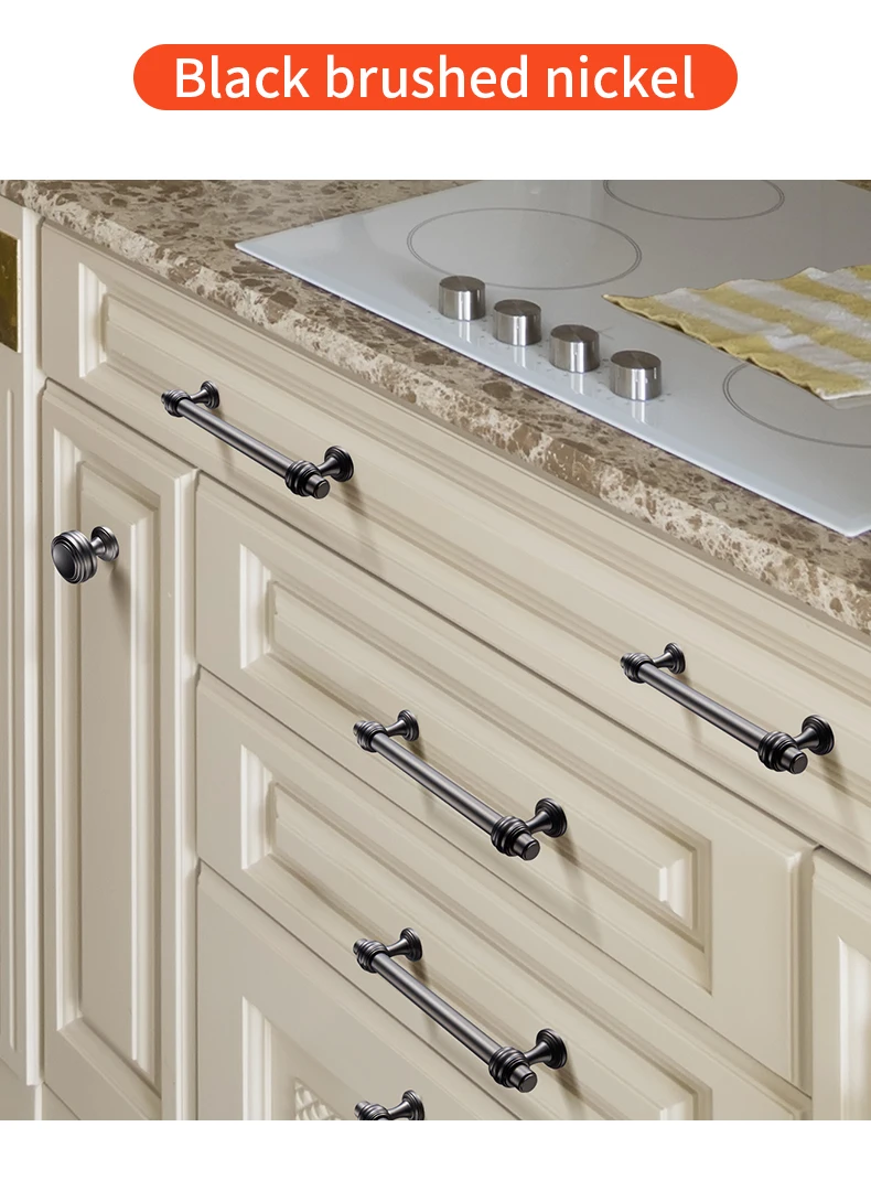 YONFIA 3644BB Brushed Brass Kitchen Cabinet Handles Knob Zinc Alloy Furniture Drawer Handle Wardrobe Closet Pull Handle Gold