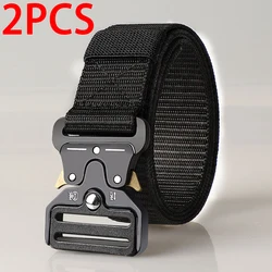 Men's and Women's Durable Tactical Belts - Adjustable Design - 125cm (2Pcs Black - 1)