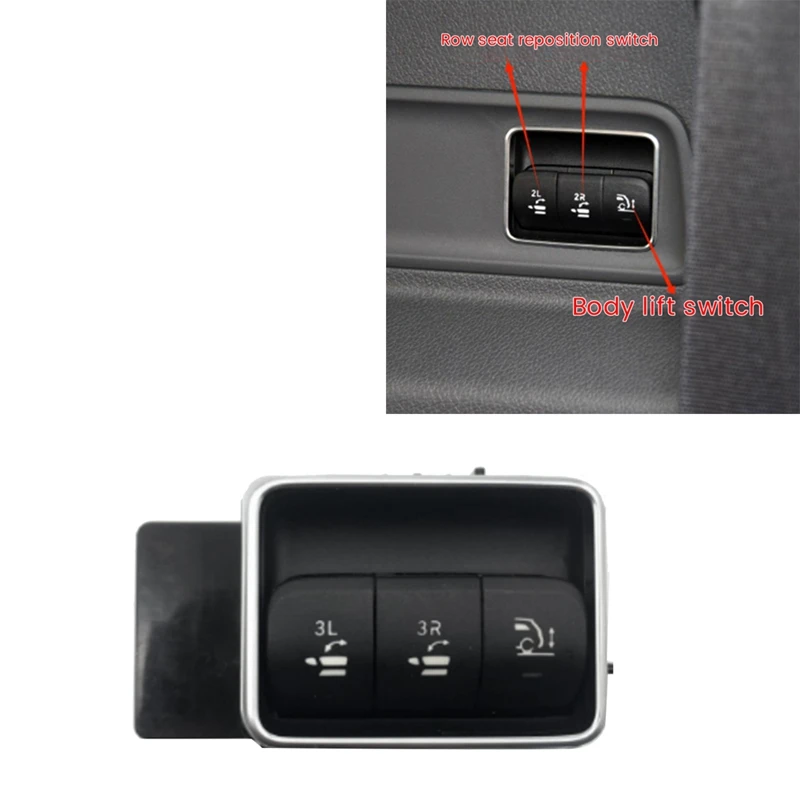 

1679050503 Car Trunk Second Row Seat Down Switch Button With Body Lift 1679055102 For Mercedes-Benz GLE W167 2020-2024