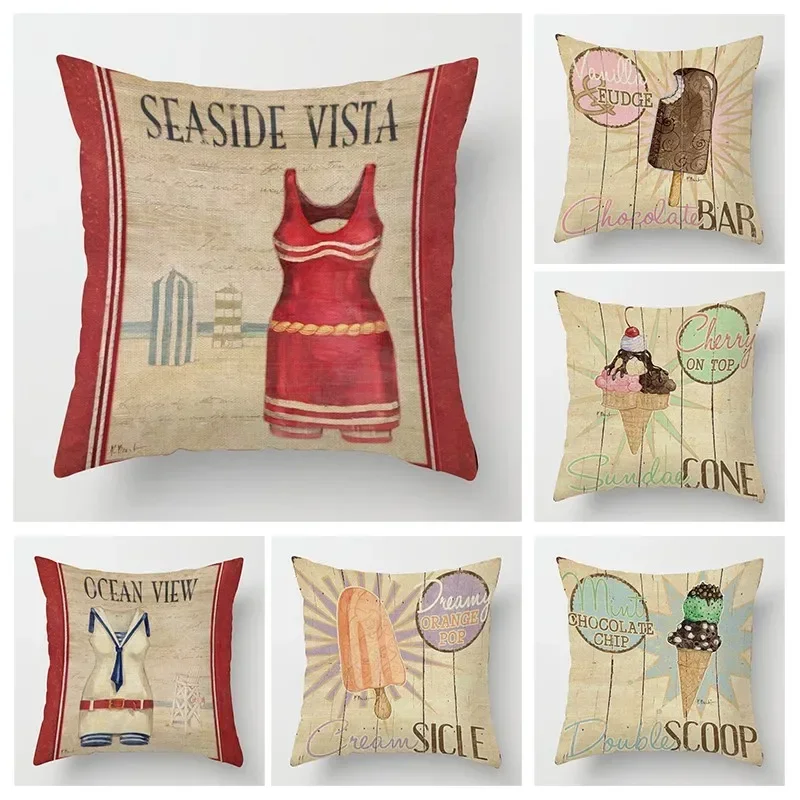 

Autumn Home Decoration Throwing Pillow Case Sofa Cushion Cover 45x45cm 45 * 45 50x50 40x40 Ocean Elements Living Room Aesthetics
