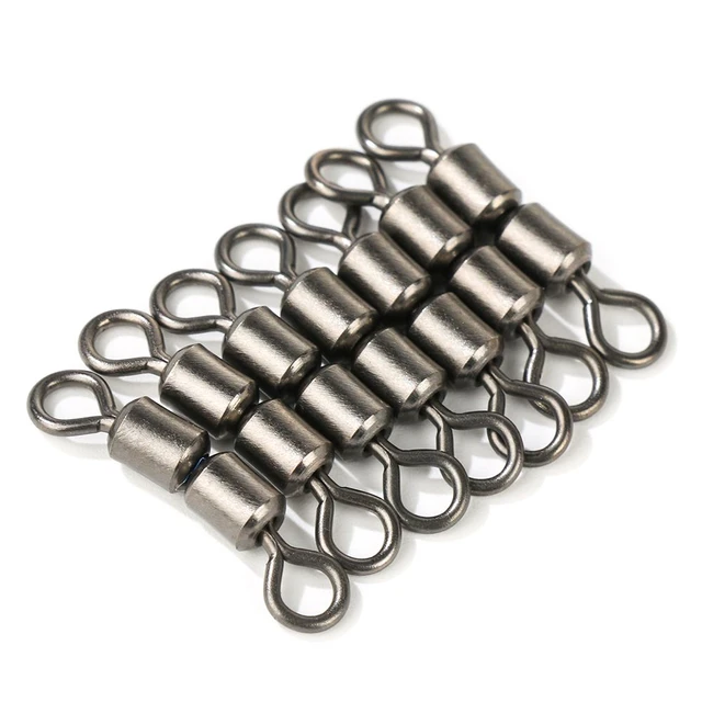 20pcs/lot Bearing Swivel Fishing Hook Fast Connector Solid Rings Rolling Fishing  Line Quick Link Carp Fishing Accessories - Fishing Tools - AliExpress