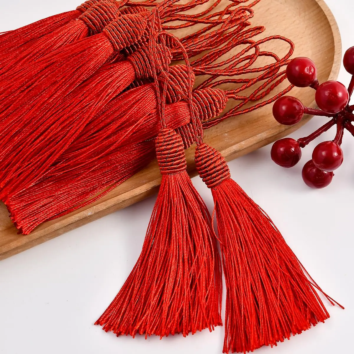 Tassel Accessories Screw Cap Screw Ball Head Hanging Whiskers Thread Tassel Chinese Knot Decoration DIY