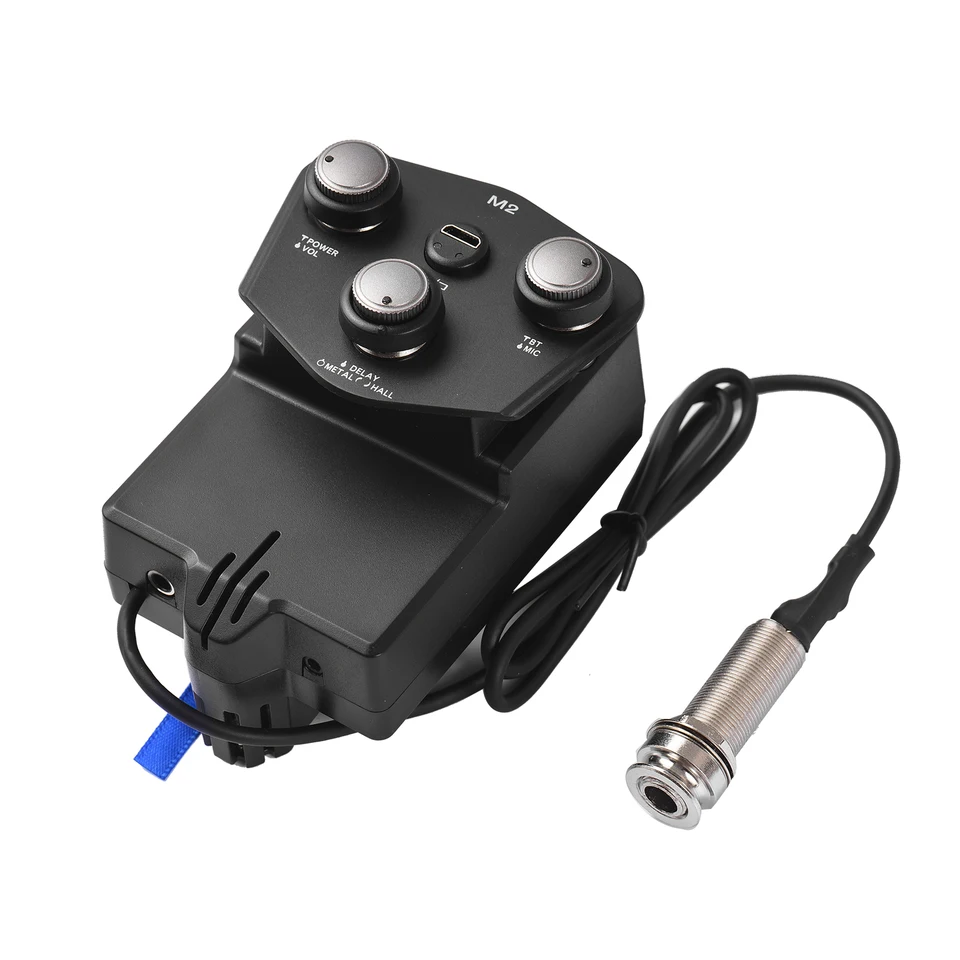 Pickup Risonante Jemora DSP Per Chitarra – Bluetooth E Microfono Esterno – Effetti Riverbero, Coro E Ritardo – Anti-Larsen – Kit Fai Da Te
