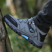 Hiking Boots Men Non-slip Sneakers Fashion Patchwork Ankle Boots Outdoor Man Work Shoes Durable Travel Shoes 47 Bota Masculina 2