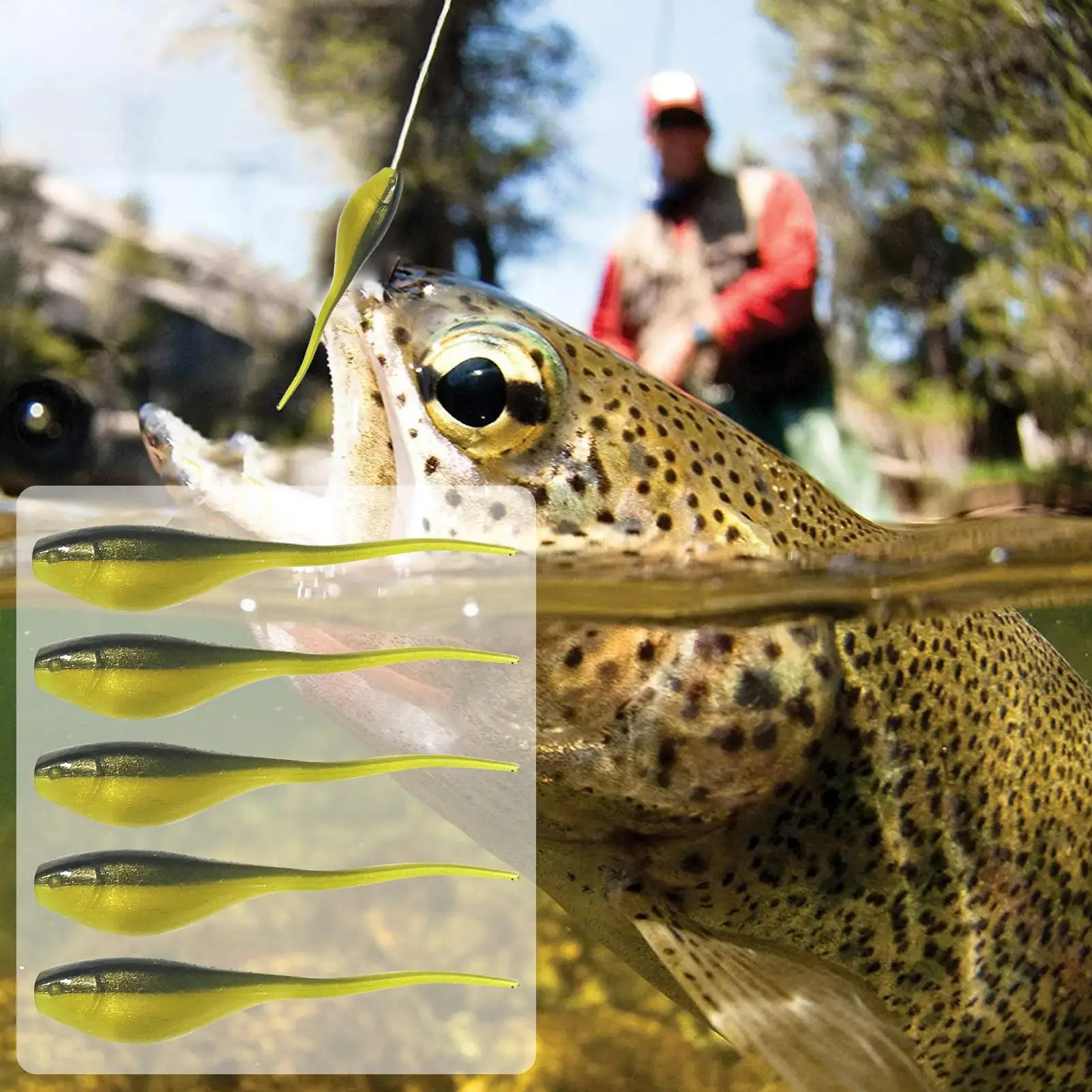 Fishing soft bait bait soft bait 0.7g/5cm	Soft Fishing Lures Swimbaits Fishing Lures Compact Baits Realistic Fish Luring Tools