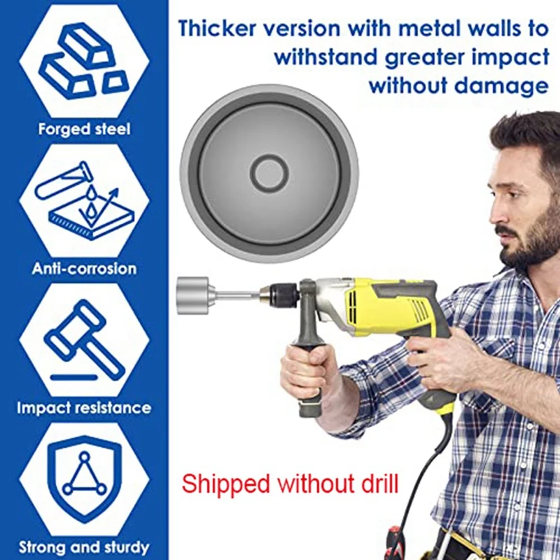 SDS-Max Ground Rod Driver, Heavy Duty Steel Drill Bit Driver,For Rotaryhammer Drill Grounding Rods