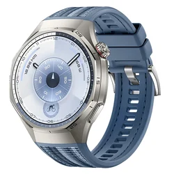 Sports Strap - Nylon Woven & Silicone Bracelet Wristband Band Accessories for Huawei GT6 Pro 46mm (Dark blue)