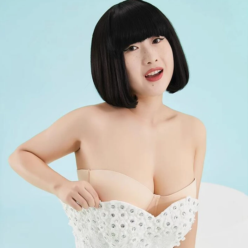 Women Push Up Female Sexy Strapless Bra Plus Size Seamless Invisible Bralette Cup 70 75 80 85 90 95 100 105 B C D E F G H I J bh