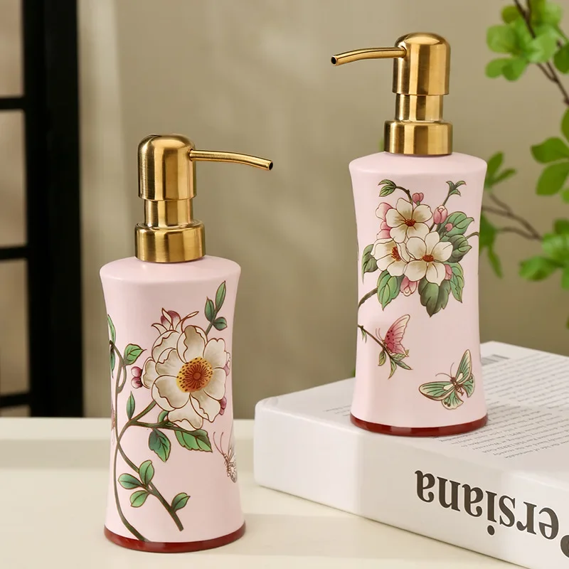 250ml 비누 디스펜서 세라믹 프레스 병 샴푸 및 샤워 젤 디스펜싱 병 욕실용품 욕실용품