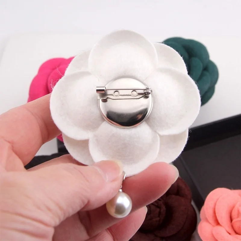 Camellia Flower Accessories, Fabric Sweater Brooches
