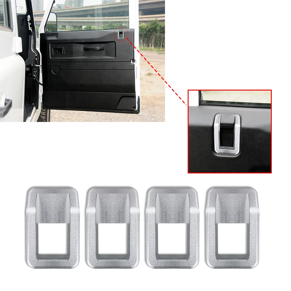 

Car Internal door latch Outside frame handle decoration cover Auto Accessories For Land Rover Defender 90 110 130 04-19