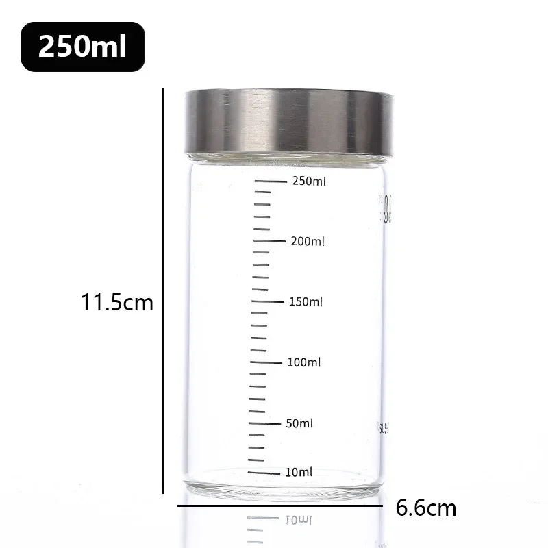 100/150/200/250/300/500ml High Borosilicate Glass Cup Portable Seal Jar Leakproof Storage Containers Bottles Kitchen Accessories glass storage jar glass storage container