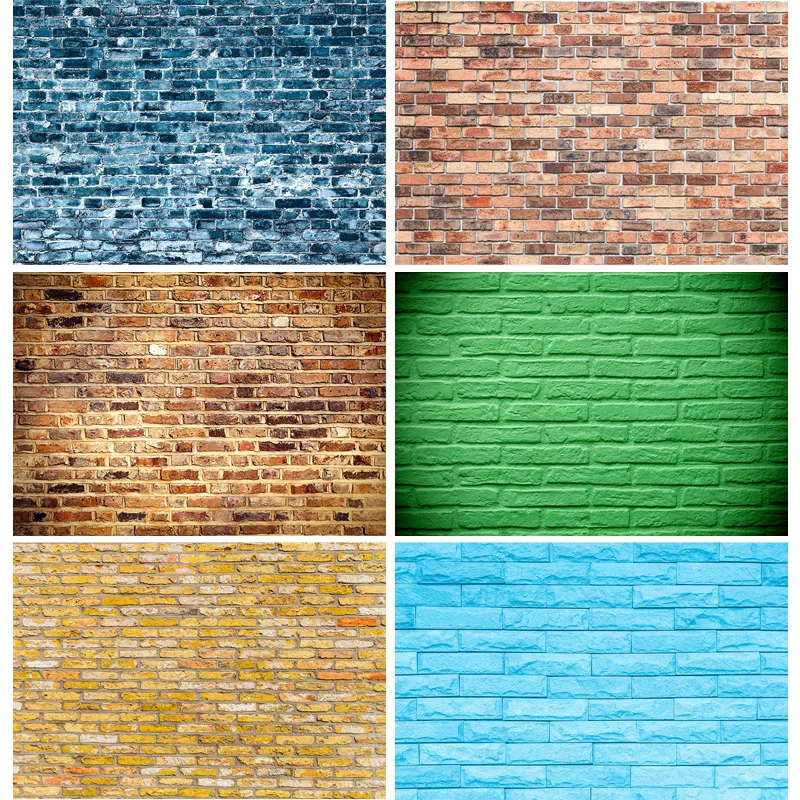 

Vinyl Brick Wall and Floor Theme Photography Backdrops Wooden indoor Photo Photo Studio Props Background 712 CHM-133