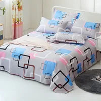 3PCS/Set Soft Skin-Friendly Bed Sheets Pillowcase Sheet Set Bedroom Dormitory Comfortable Brushed Sheets Thick Breathable Sheets 2