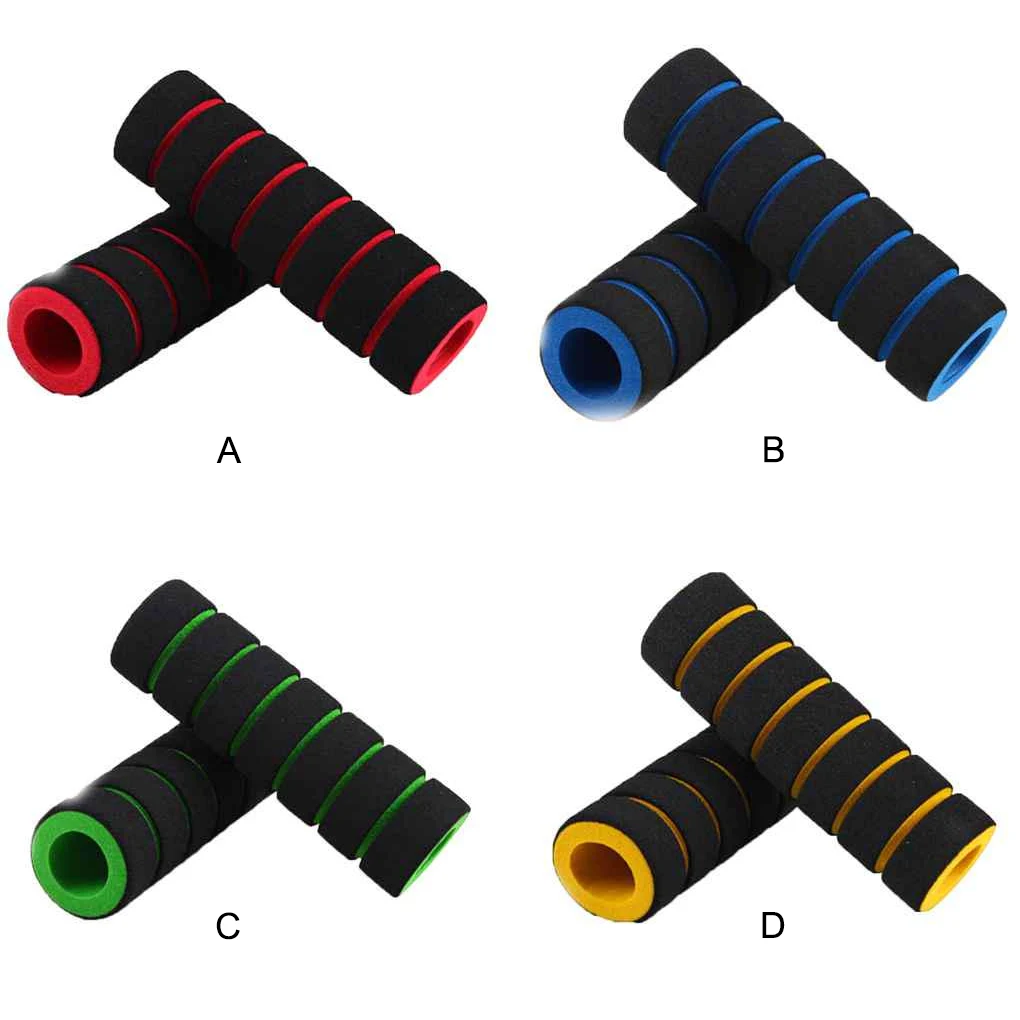 1 Pair Bicycle Handlebar Grips Shock Absorbing Bike Covers Soft Comfortable Outdoor Cycling