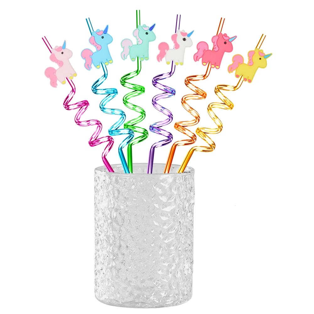 8 Pezzi Cannucce Per Unicorno Riutilizzabili A Forma Di Unicorno Cannuccia Per Bambini Cannucce Di Compleanno Per Ragazze Unicorno Decorazioni Per Fes