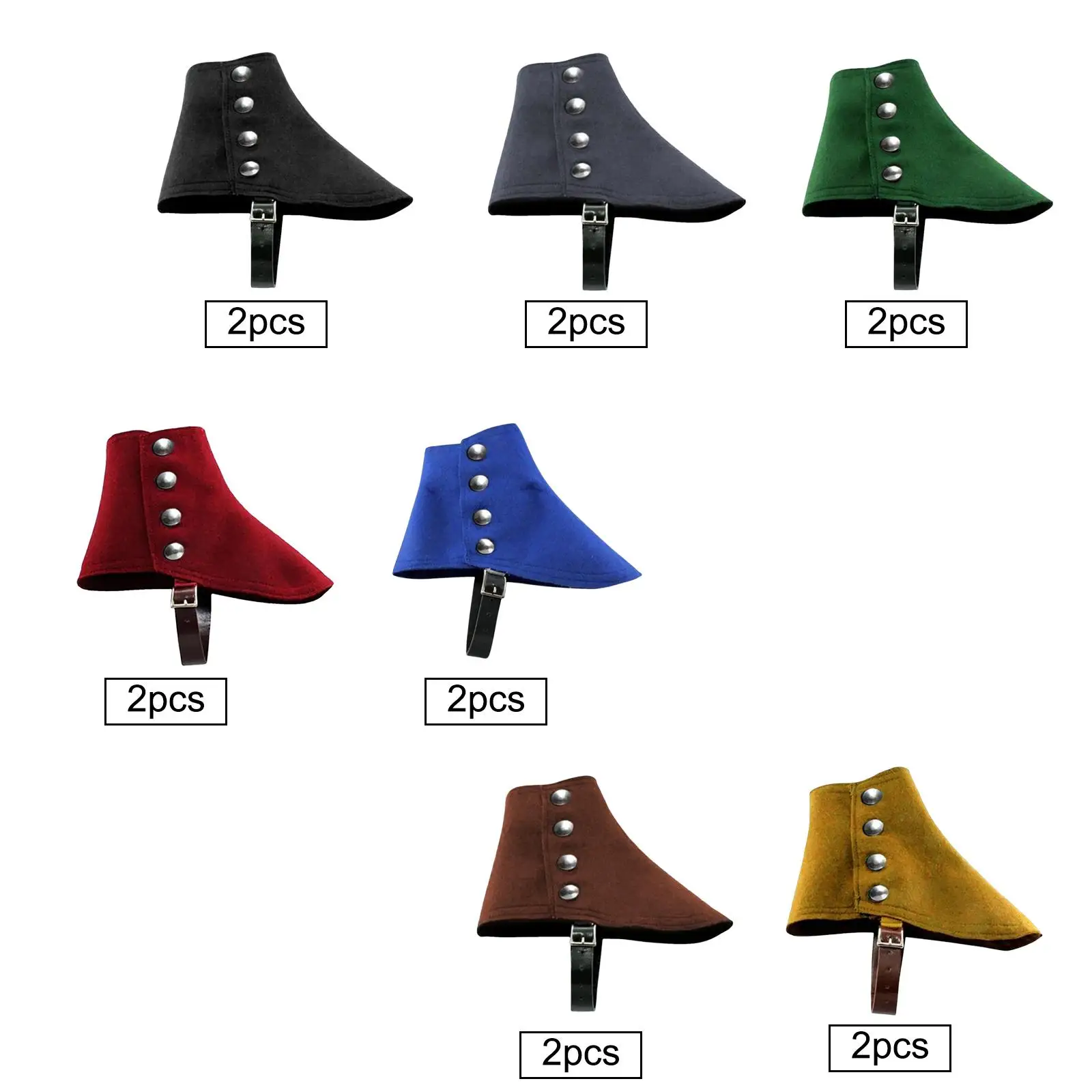 Gangster Spats Medieval Pirate Boot Covers for Costume Birthday Halloween Cosplay Costume
