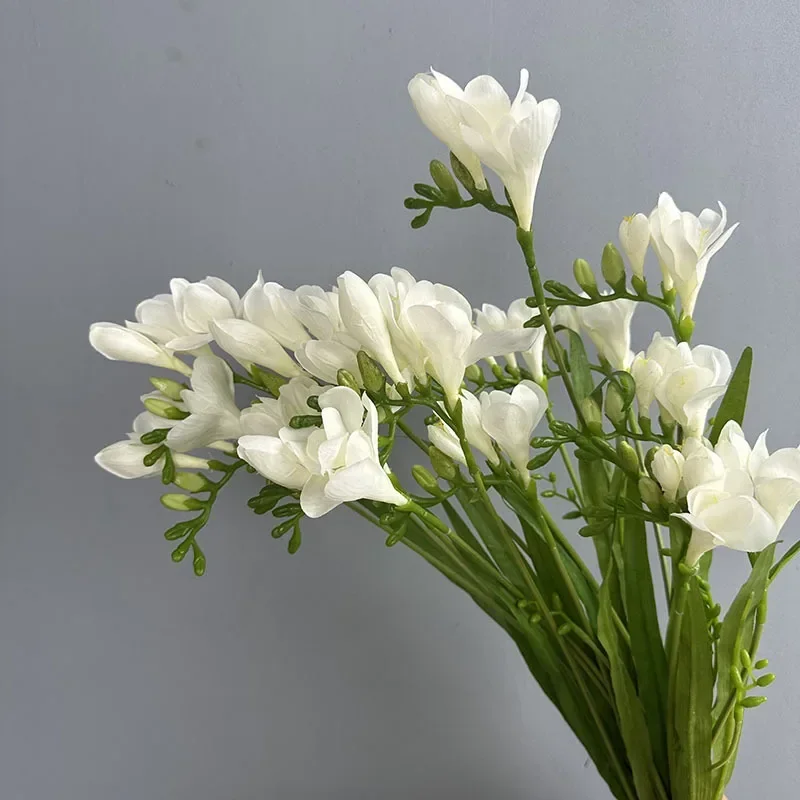 Description Picture 6 of item4pcs/lot Simulation Freesia Branches Silk Fake Flowers Festival Party Decoration Pink Fragrant Snow Orchid Artificial Flower