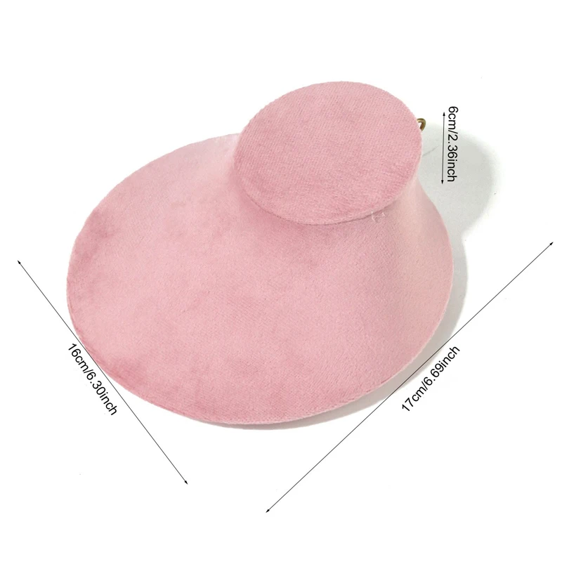 Espositore Per Gioielli In Velluto Rosa – Piastra A 18 Posizioni Per Collane, Anelli E Orecchini – Supporto Da Vetrina