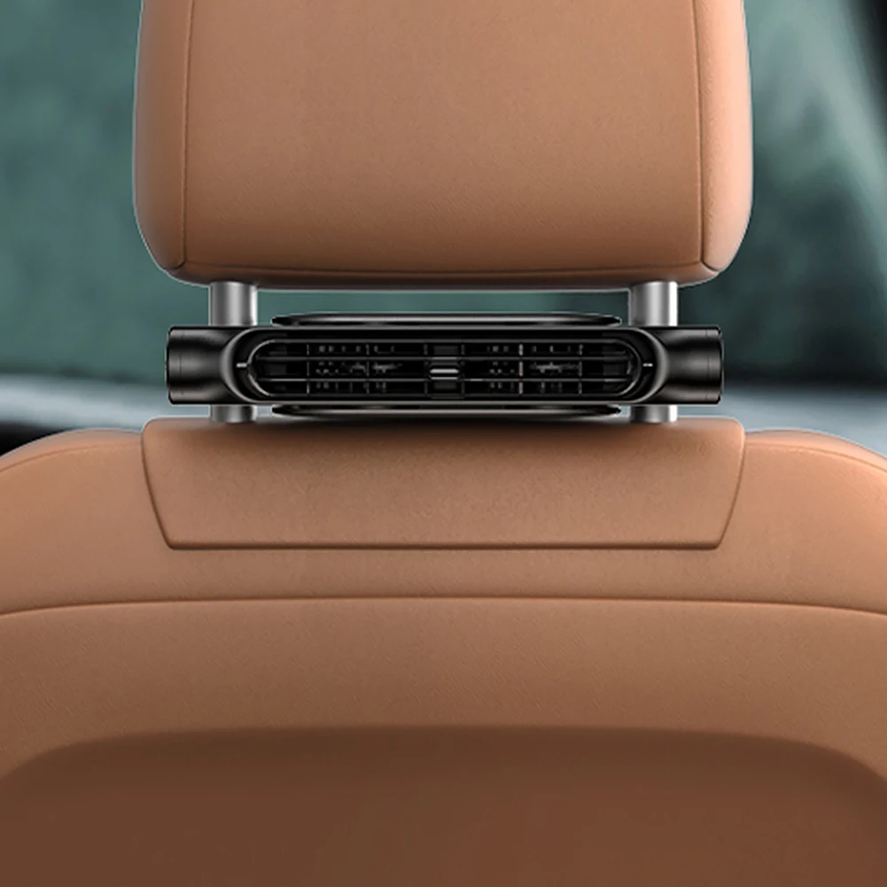 Car Cooling Fan Rechargeable Car Seat Headrest Fan Cooling Backseat Fan Summer Accessories for Sedan SUS RV Truck