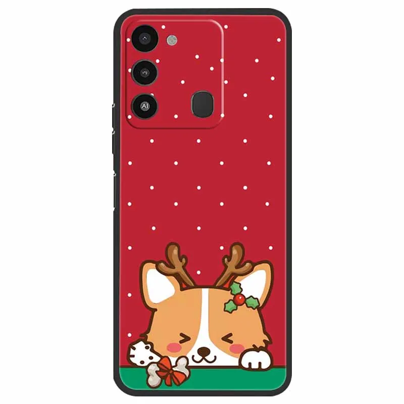 Holiday Edition Silicone Soft TPU Phone Cover - Festive Design Case