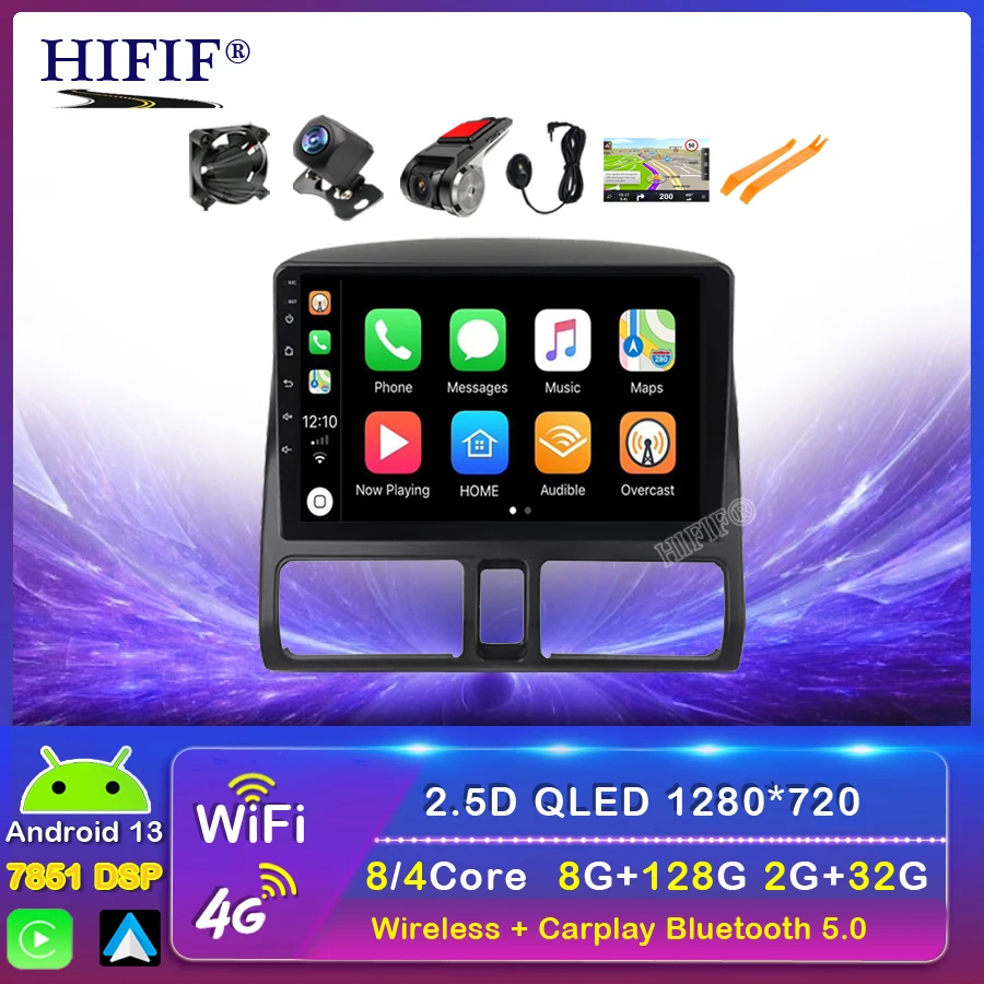 

Автомагнитола на Android 13,0 с GPS для Honda CRV 2 2001 - 2006 2 din dvd