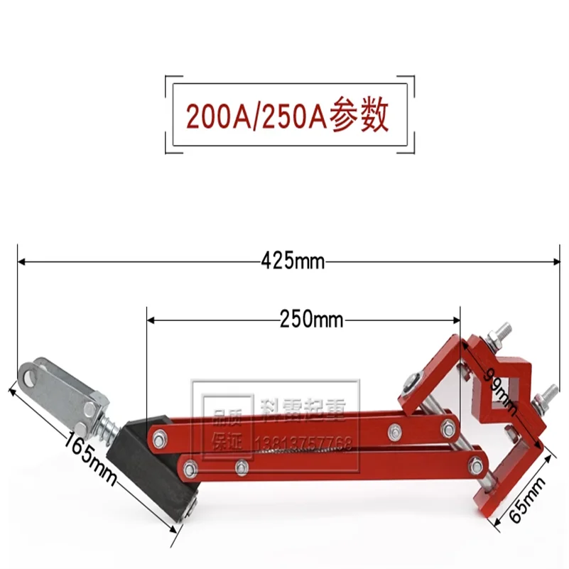Crane 200/320/500/800A Single Pole Current Collector Slide Blade Holder Carbon Brush