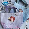 Disney Ariel The Little Mermaid PU Leather Handbag Cartoon Printed Large Capacity Tote Bag Girl Storage Backpack 1