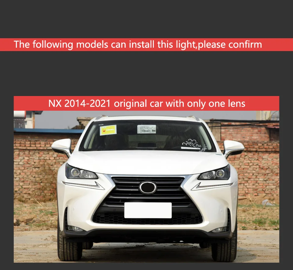 2014-2021 Lexus NX200 NX300 F Sport LED Headlight High Low Beam