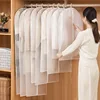3764 Clothes Dust Cover Hanging Bag Clothes Dust Cover Suit Hanging Long Down Jacket Household Transparent Coat Bag 5PCS/LOT 3